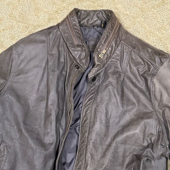 Bertini Men's 40 Dark Brown Leather Classic Bomber Jacket - Picture 2 of 10